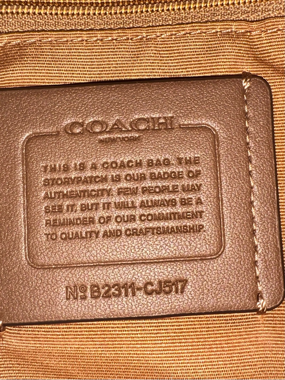 Coach Pebbled Leather Hobo Bag in Beige-Tan - Picture 9 of 12